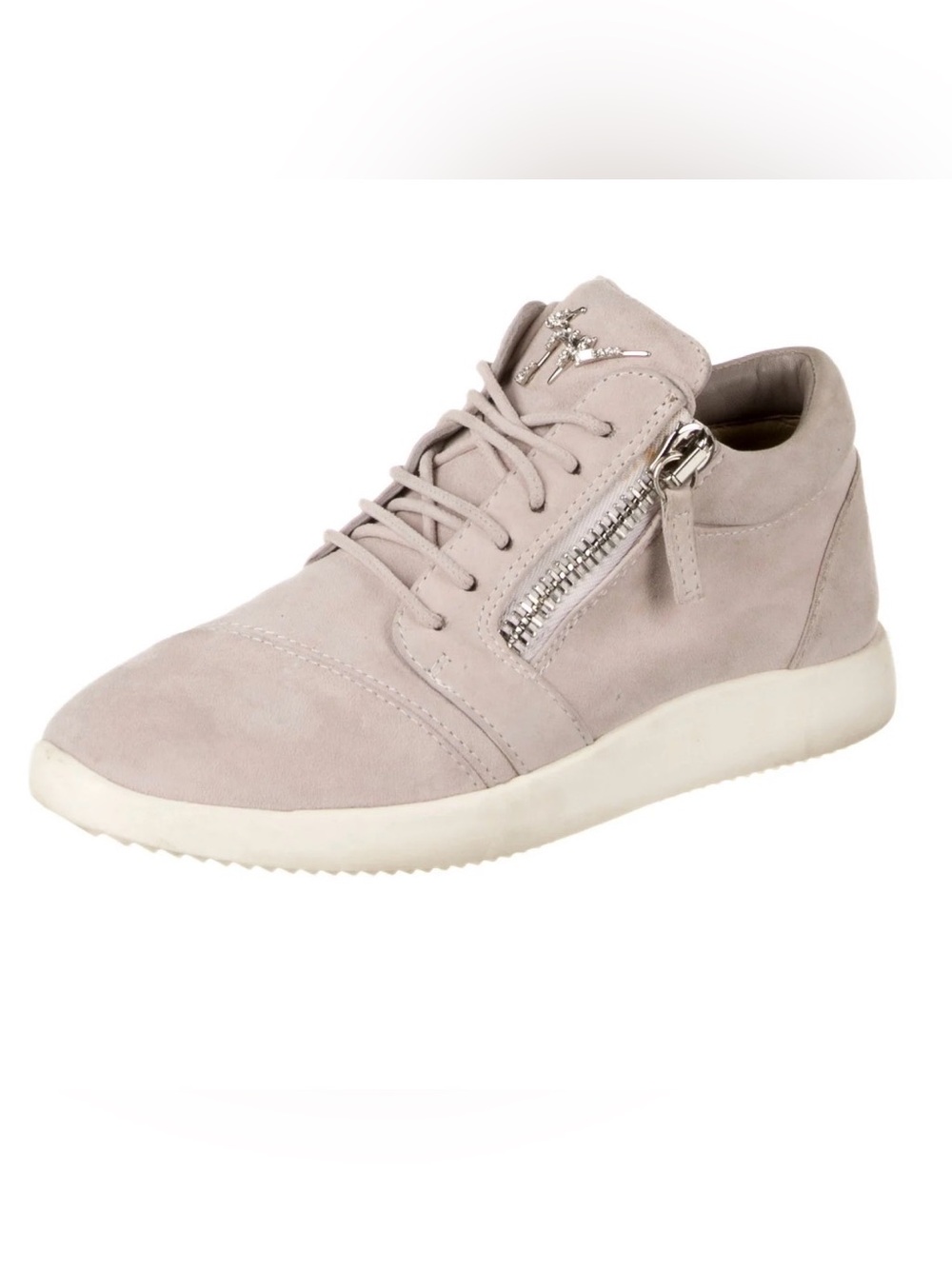 Giuseppe Zanotti Beige Suede High-Top Sneakers